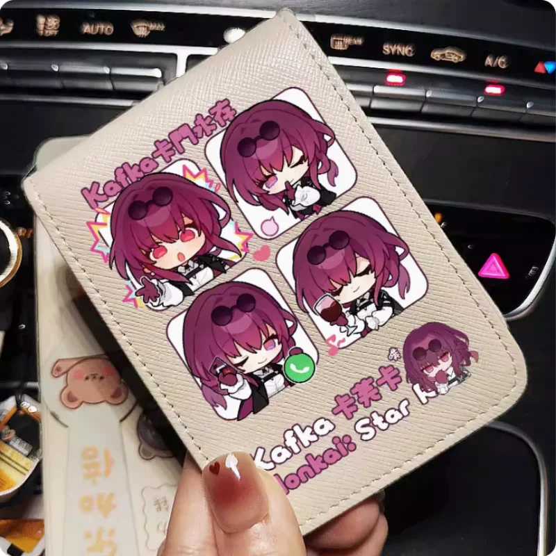 Anime Honkai: Star Rail Kafka Wallet Fold Bag Multi Card  Coin Pocket Photoes Holder Fashion Kids Wallets Gift