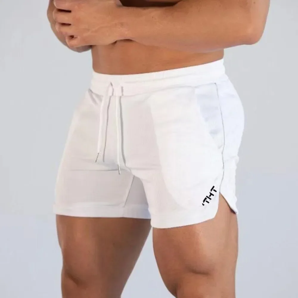 Mens Fitness Shorts For Running Training On Beach With Drawstring