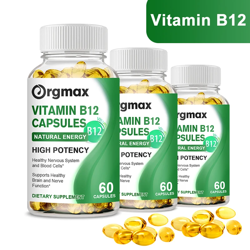 

Orgmax Vitamin B12 Capsule 500 Mcg Methyl B12 Organic Spirulina Supports Healthy Mood Energy Heart&Eye Vitamin B12 Supplement