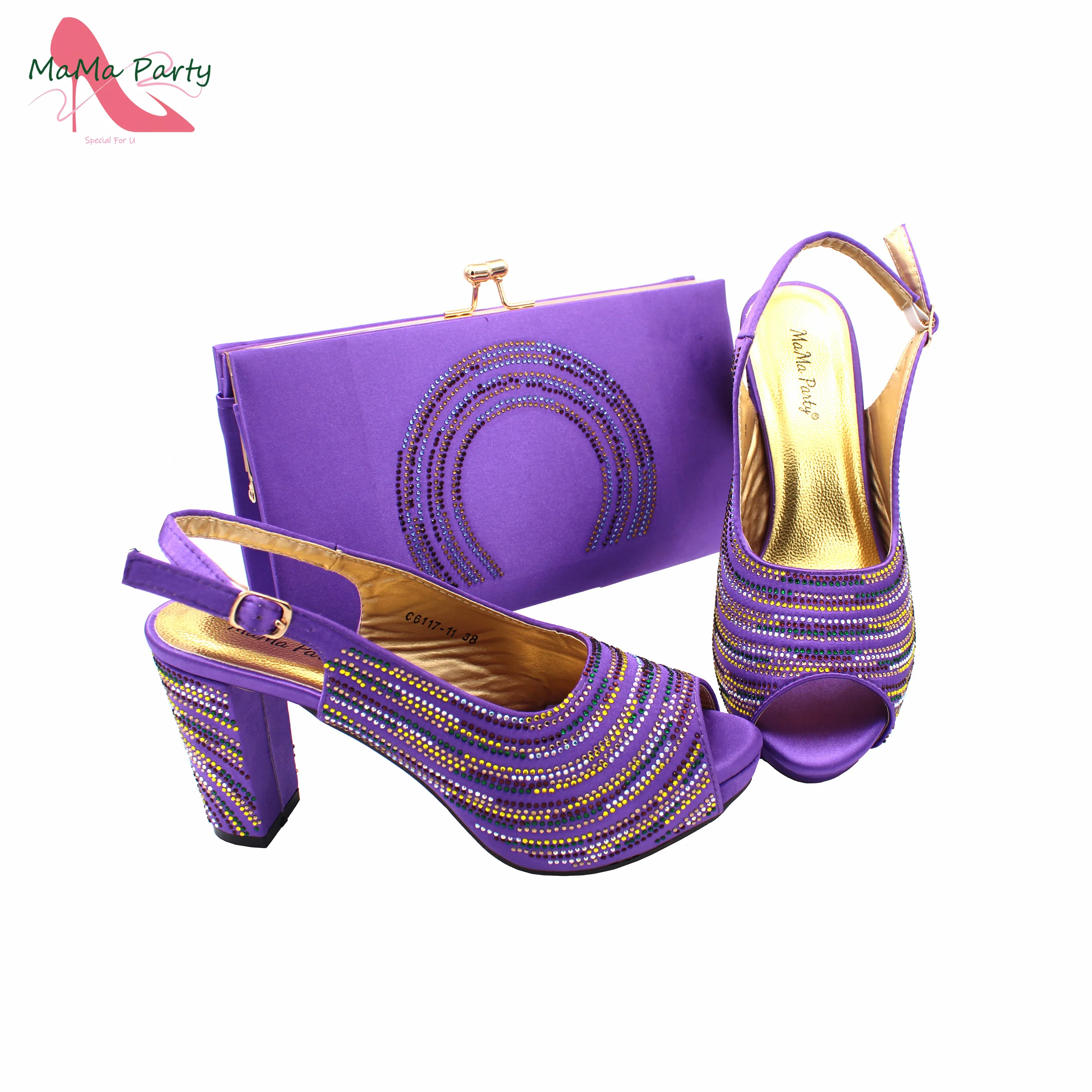 2023 Mature Style New Design Italian Women Shoes and Bag Set in