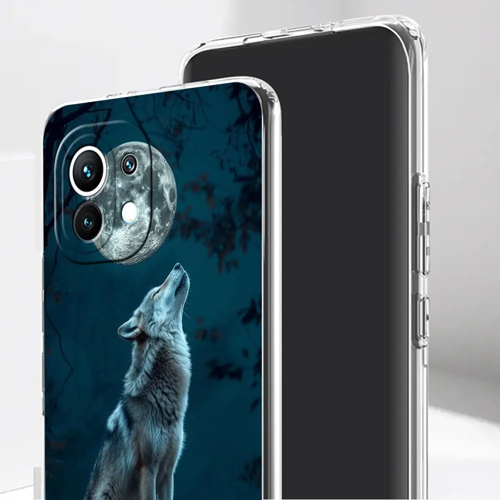 Wolf Design Soft Clear Phone Case