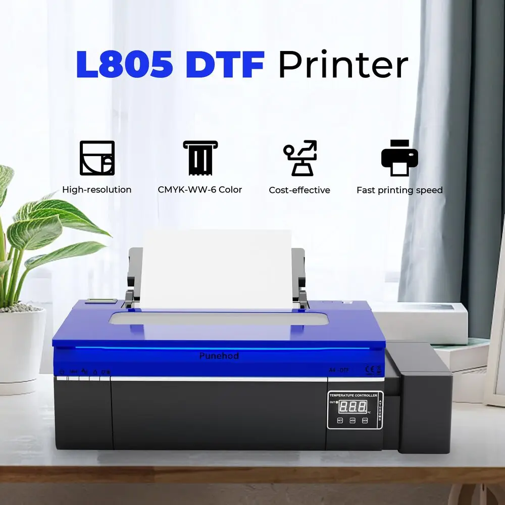 Procolored A4 DTF 전사 프린터, 엡손 L805 티셔츠 인쇄기, 의류, 청바지, 가방용 화이트 잉크 사이클