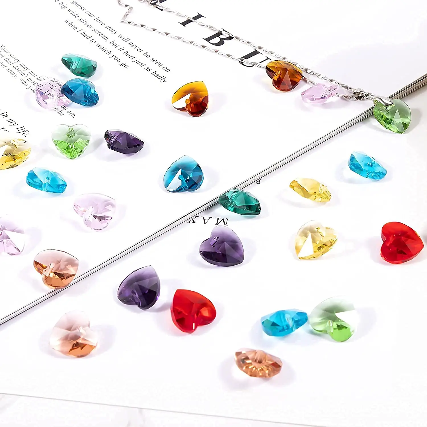 Color Crystal Glass Heart Bead  Crystal Gemstone Heart Beads - 10/14/18mm  Crystal - Aliexpress