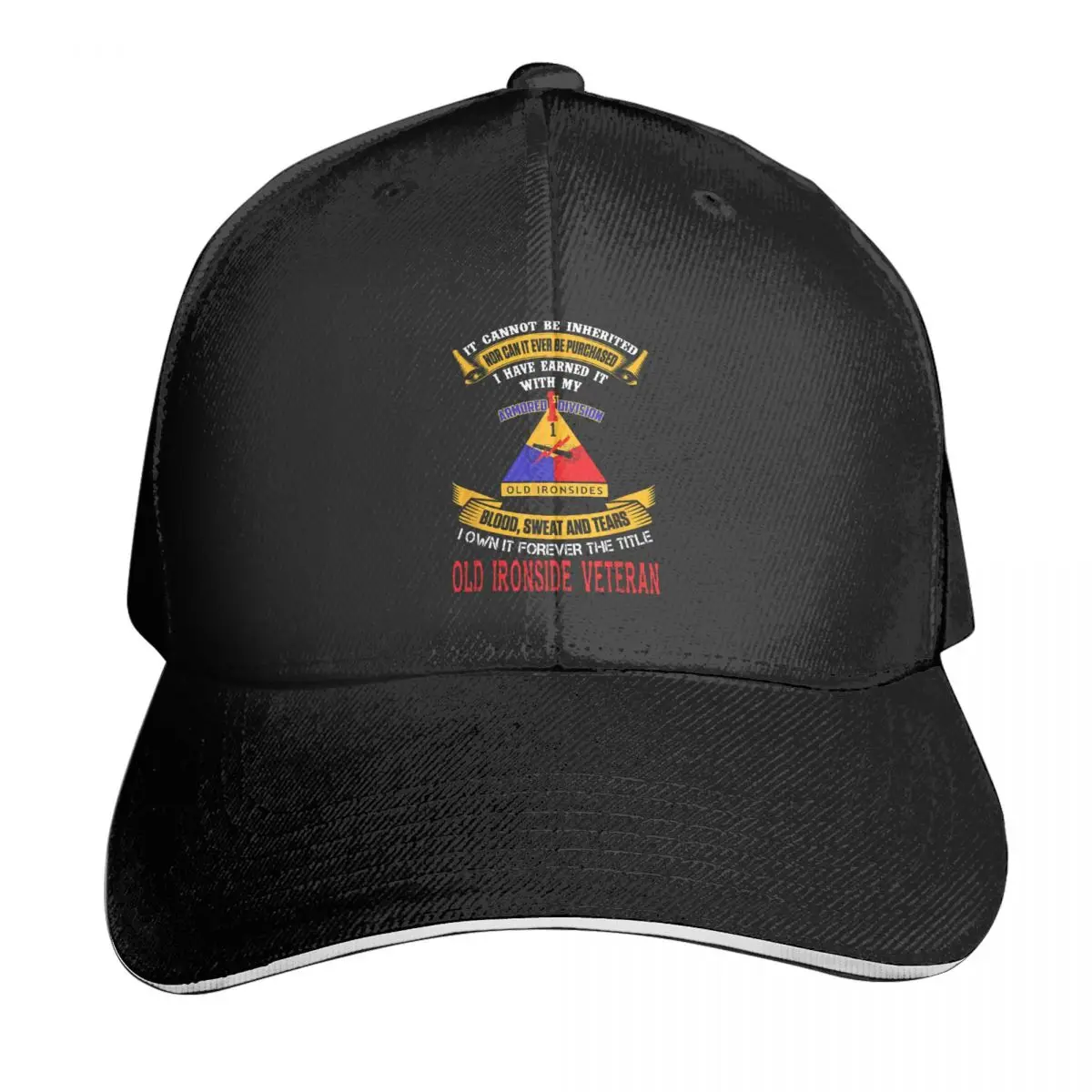 

Old Ironsides 1st Armored Division Veteran Casquette, Polyester Cap Holiday Wicking For Sports