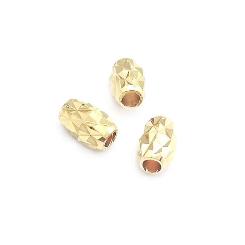 Cuentas de Brass Doradas de 18K Diseño Ovalado Cilíndrico Suministros para Hacer Joyería DIY - details 54