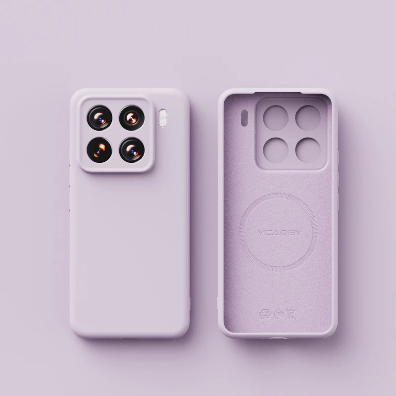 Shockproof Liquid Silicone Magnetic Wireless Charging Case - Solid Color Cover