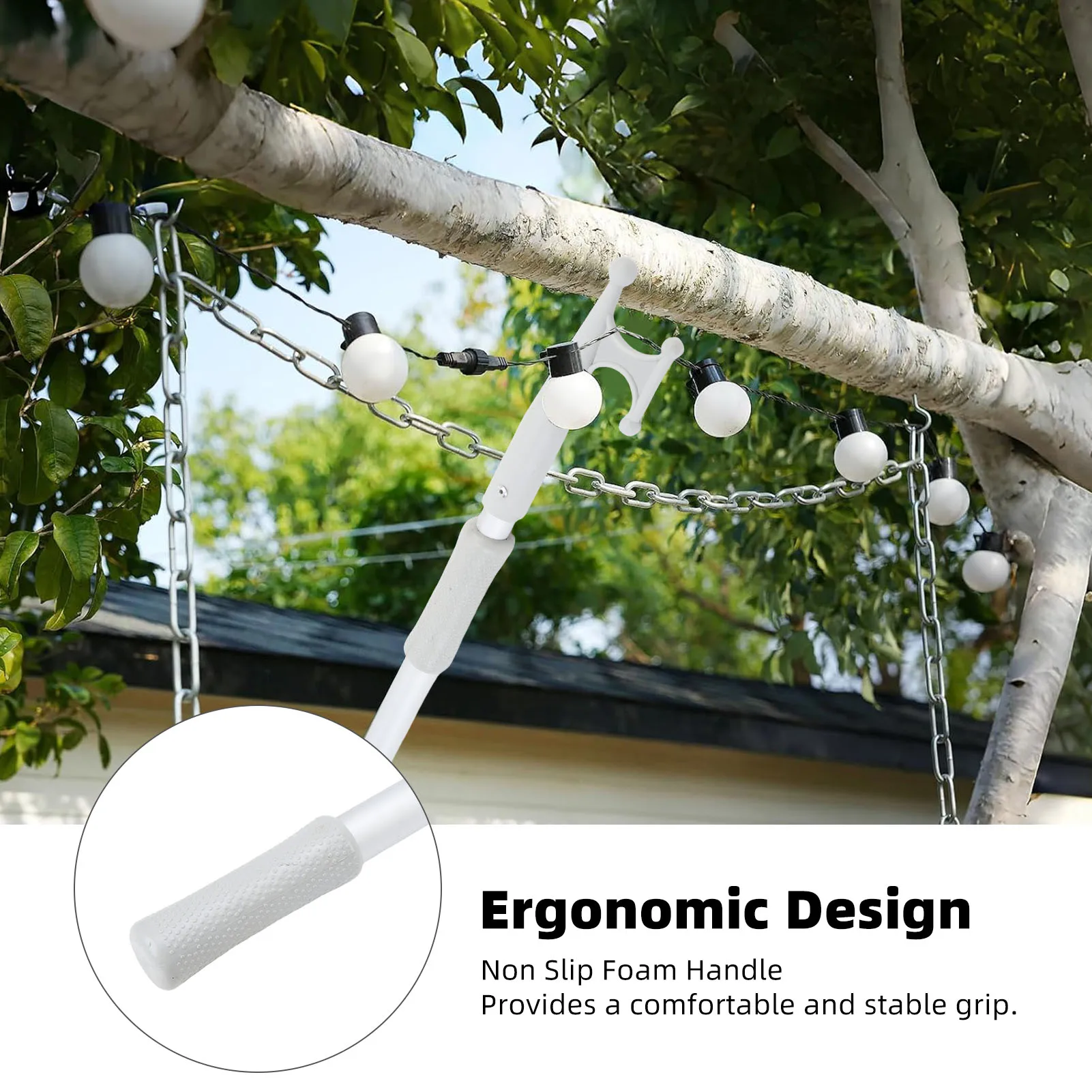 Telescoping Boat Hook Pole Non Slip Rubber Scratch Proof Telescopic Aluminum Pole Boat Hook Telescoping Extension Pole Boat Hook