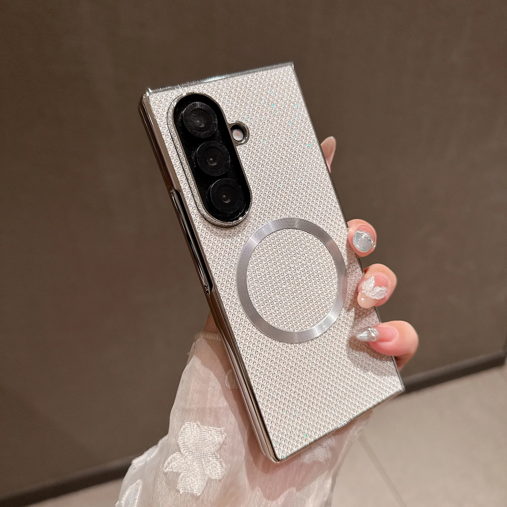 Luxury Electroplating Sparkling Magnetic Phone Case - Good Texture Shockproof Bling Cover