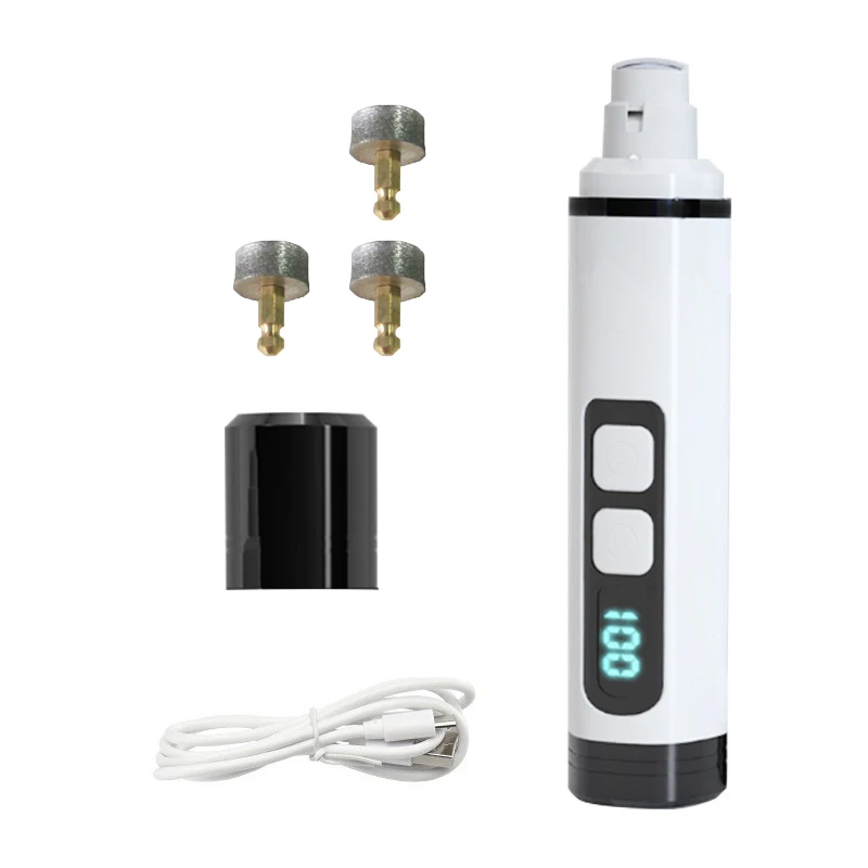 2-Speed Rechargeable Electric Clippers Cat Nail Grooming Trimmer Tools Paws Care Tools USB Charging Pet Dog Nail Grinder