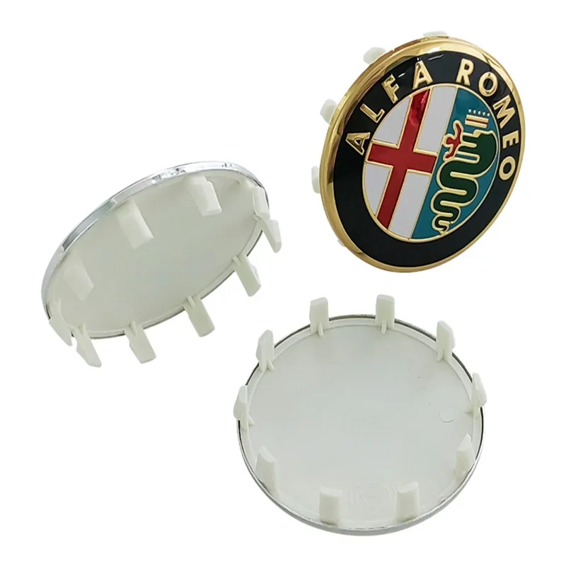 Alfa Romeo Logo Wheel Rim Hub Center Caps - Set of 4, 58mm