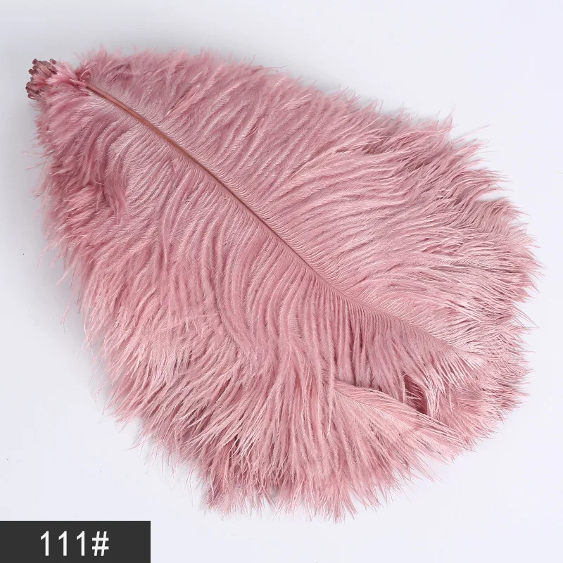 

100Pcs Leather Pink Dyed Ostrich Feathers DIY Wedding Decoration Plumes Carnival Dancer Pluma for Crafts Needlework Accessories