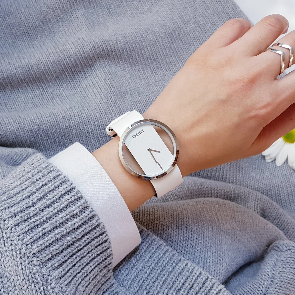 DOM 205 Quartz Watches Fashion Luxury Bracelet Waterproofk Genuine Leather Women Wrist Watch for Girl Gift relogios feminino