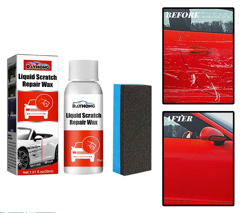 30ml Car Paint Scratch Repair Wax Polishing Kit Polish Cleaning Tool  Accessories