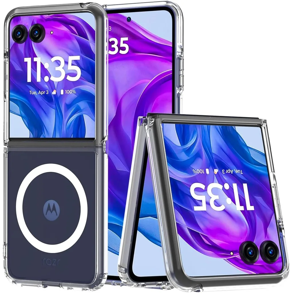 Transparent Magnetic Case with Soft Edge and Hard PC Cover