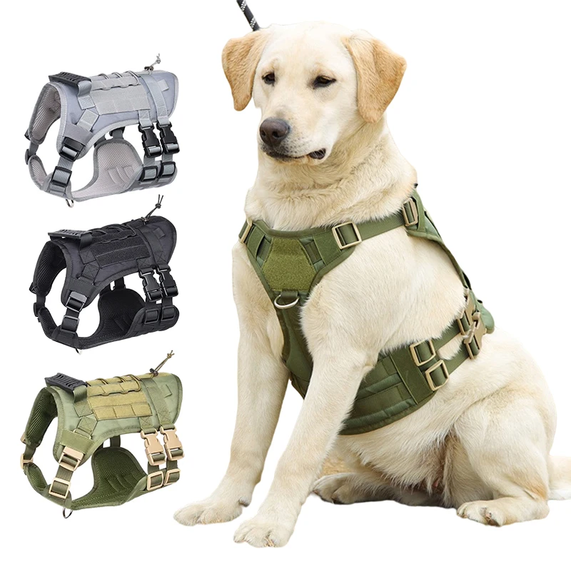 PetDogHarnessMilitaryTrainingDogVestGermanShepherdHiking