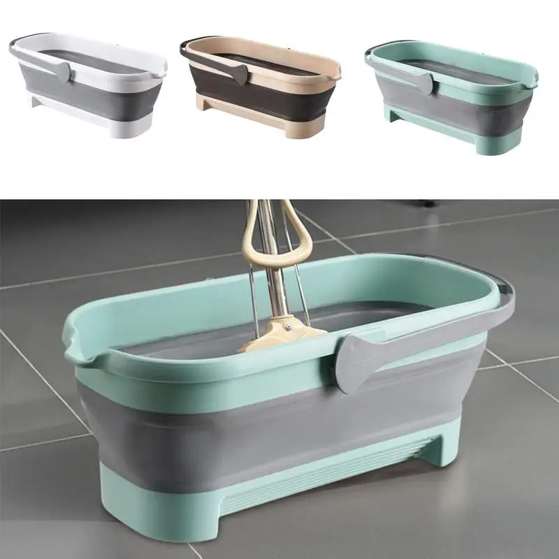 

rectangle bucket Portable Water Laundry Basket with handle Household cleaning Mop Bucket For Camping Tailgating House Cleaning