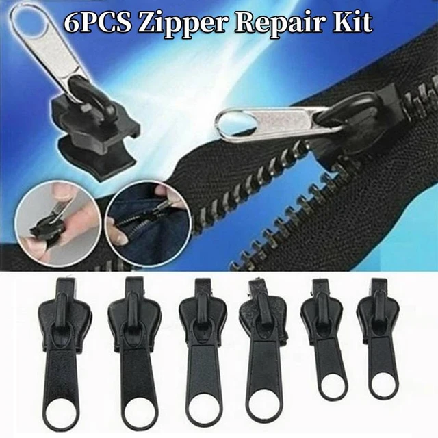 Zipper Repair Kit Metal Zipper Pull Replacement Slider Kit 6 Pcs Durable Fix  Zipper Head For Jackets Coats Boot Fastener - AliExpress