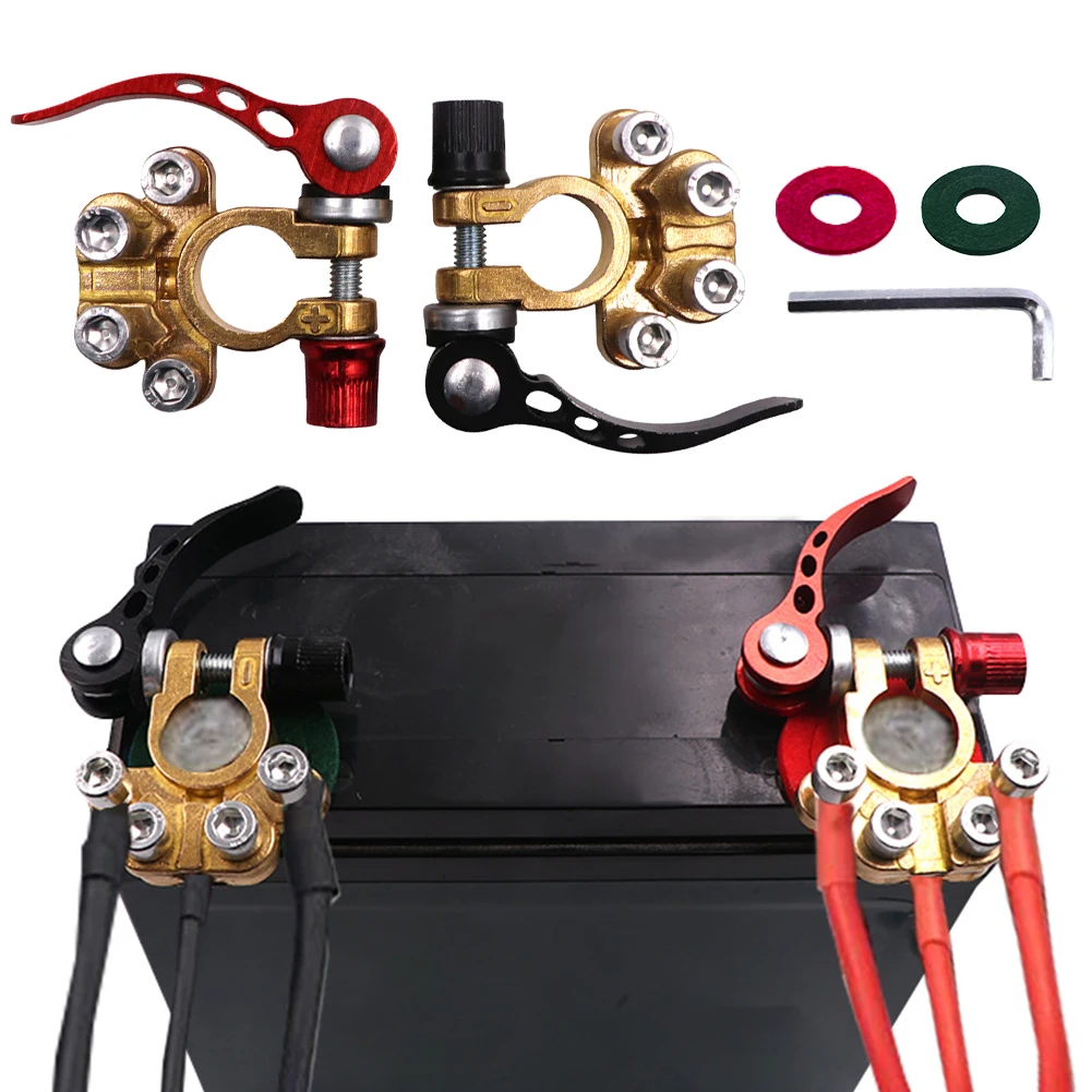 Universal Battery Terminals Connectors Leak-proof Quick Release Connectors Wrench Lock Auto Accessories for Caravan Car Van