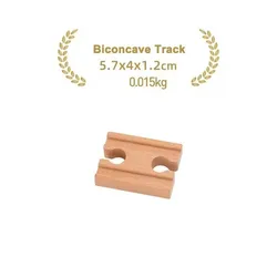 Premium Beech Wood Railway Train Track Accessories for Children’s Educational Play (1pc concave track)
