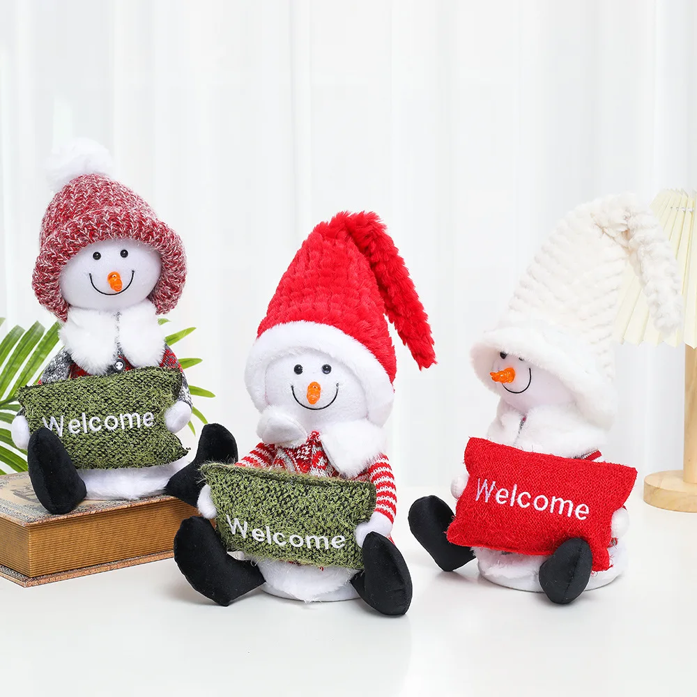 

Creative Christmas festival scene decoration figure cloth doll decoration tabletop snowman doll decoration