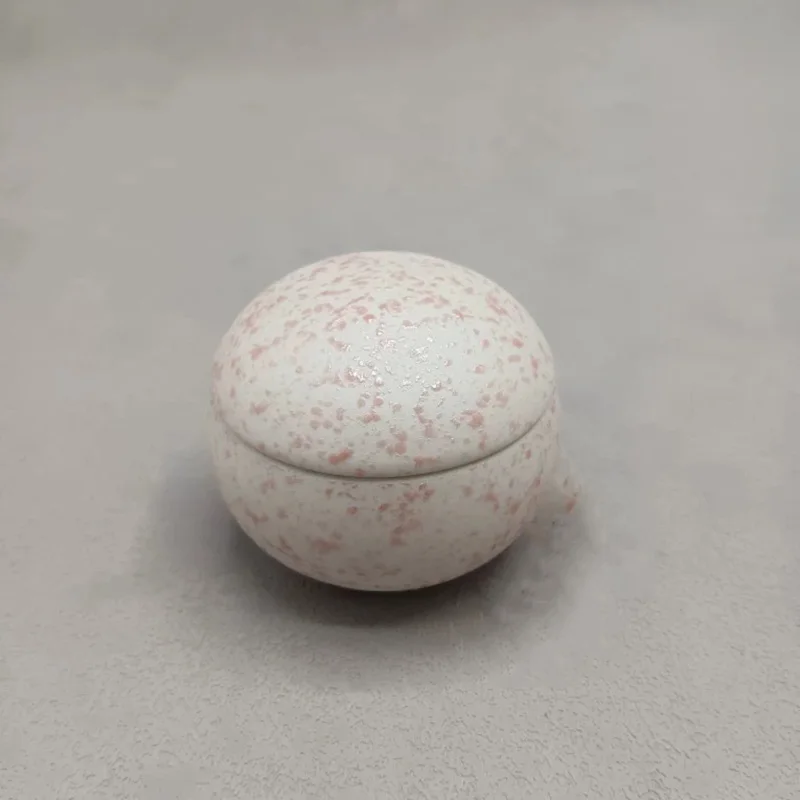 Creative Mini Ice Cream Cup with Lid High Beauty Caviar Bowl Snack Dish Japanese Style Ceramic Home Dessert Shop Tableware