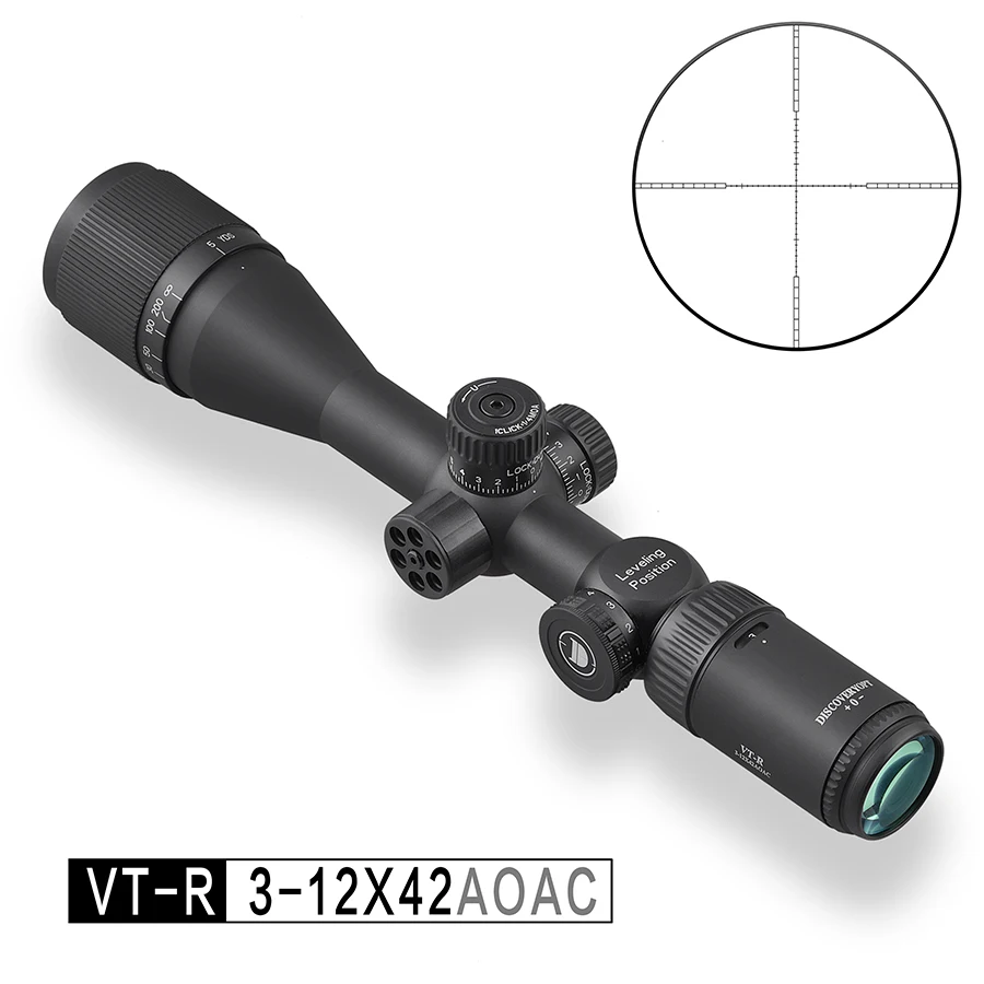 Discovery VT-R 3-12/4-16/6-24x42AOAC Hunting Riflescope Second Focal Plane Illuminated Scope Large Field of View HD Sight rifle scope