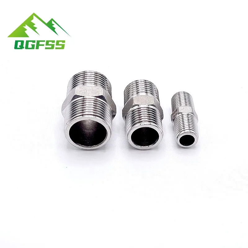 1/8 1/4 3/8 1/2 3/4 1" Male Thread Hex Nipple Union 304 Stainless Pipe Fitting pipe fitting