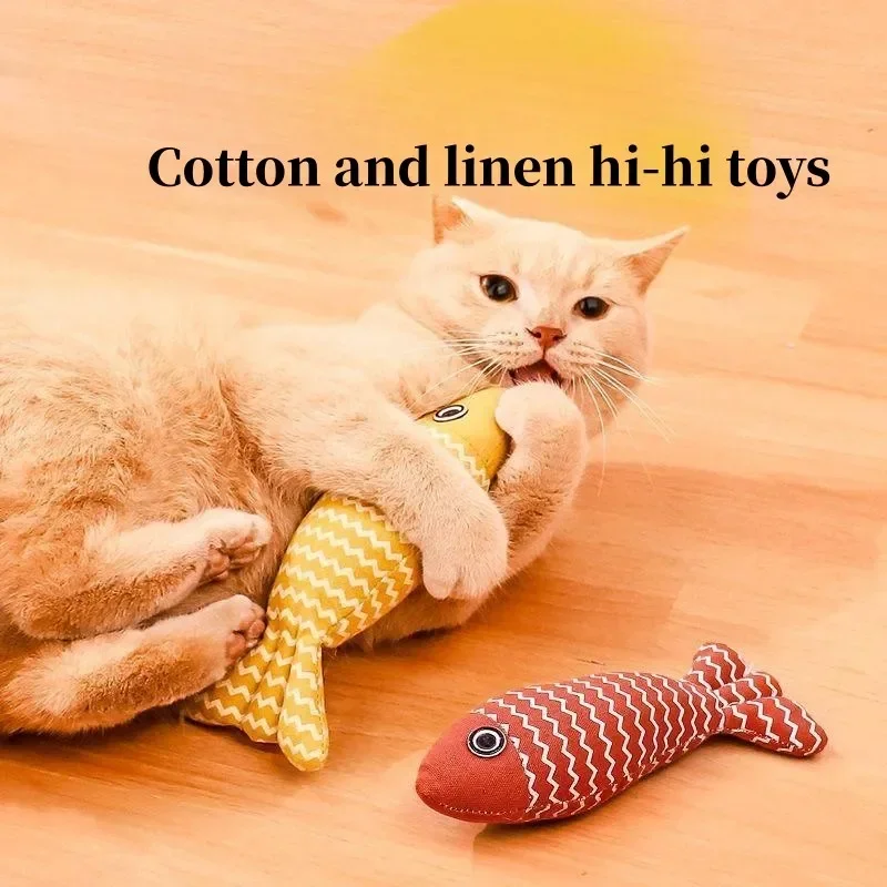 3pcs/set Cat Toys Fish Catnip Toys Interactive Cat Toy Cat Chew Toy Cat Pillow Toys Kitten Exercise Kicker Toys for Indoor