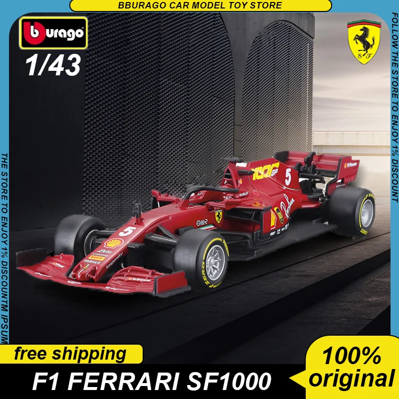 

Bburago 2019 2020 1:43 F1 Ferrari Sf90 Sf1000 Car Diecast Model Formula Racing Hardbound Edition Alloy Luxury Vehicle Toys Gift