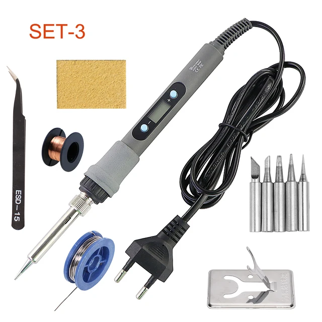 80W-300W Heavy Duty Soldering Iron Kit - External Heating, Replaceable Tip & Core, 110V With Stand (300W Model)