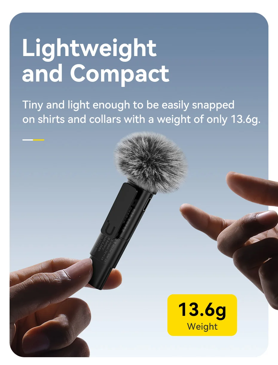 Ulanzi VM-10 Wireless Clip-on Microphone 3-Level Noise Reduction Mic With Lightning Connector For iPhone Vlog Live Streaming