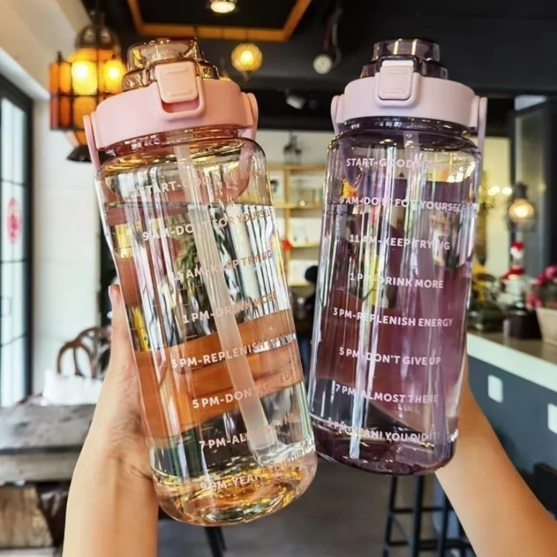 2L Water Bottle with Straw 4