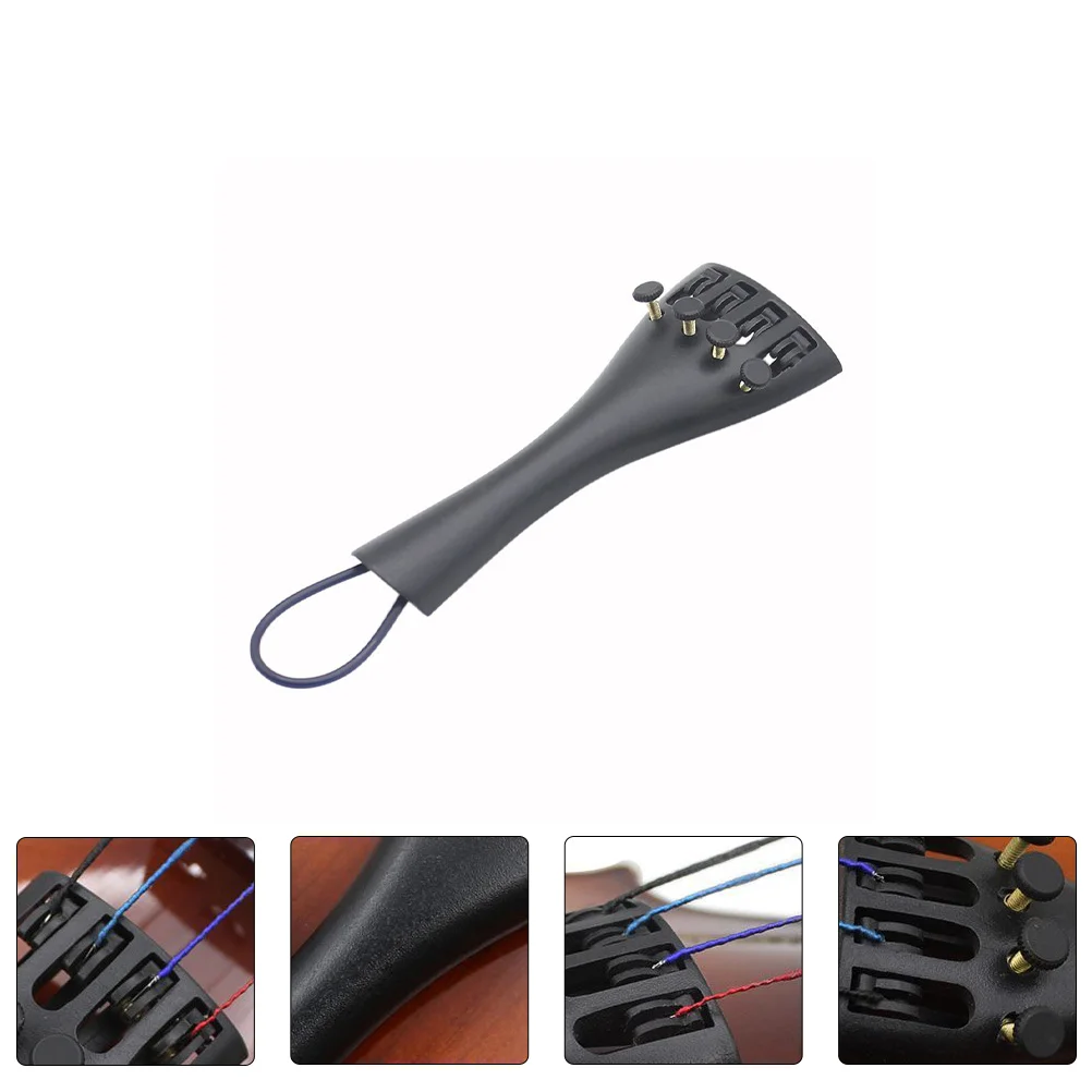 Violin Tailpieces Tailpiece for 3/4 4/4 Violin Aluminum Alloy Replacement Violin Tailpiece Bridge Adjuster Drawplates Tailgut Tuning Fiddle Parts