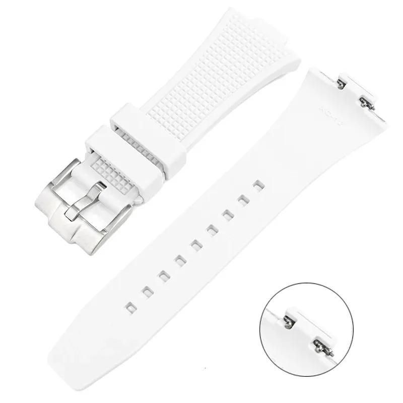 Sporty Waterproof Liquid Silicone Watch Strap with Quick Release - 12mm Convex End