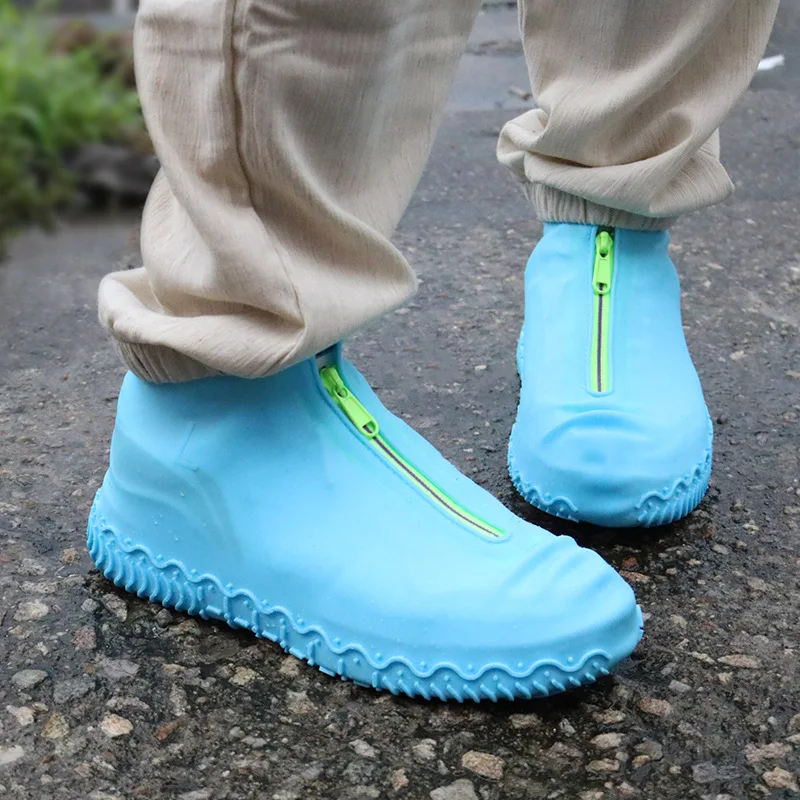 2023 New Women Men Shoes Covers Silicone Waterproof Shoes Protector Unisex Non-slip Shoes For Rainy Days AL72