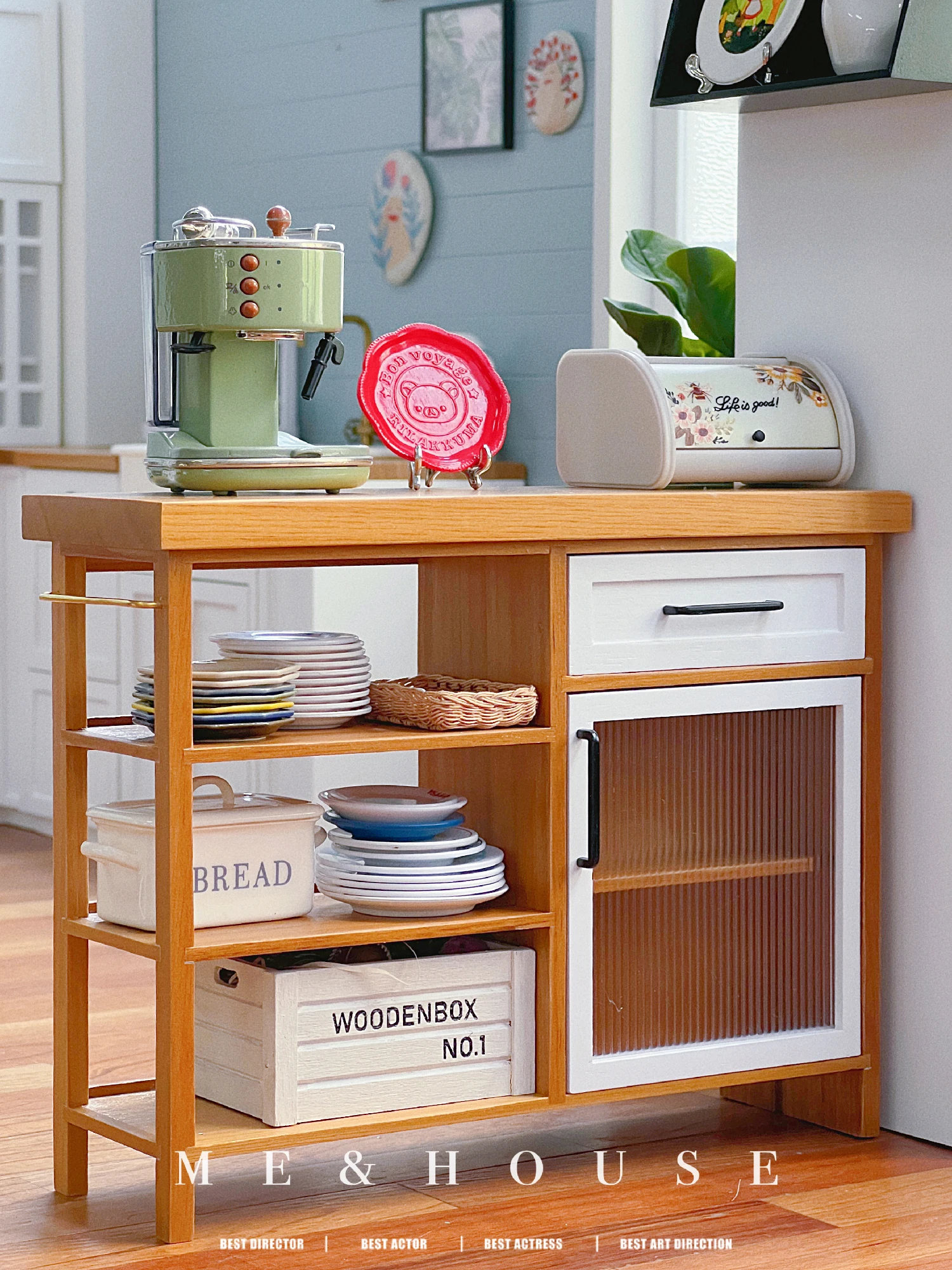 1/6 doll house model furniture accessories mini model Island/side cabinet/worktable/cartridge （Thickened table top） 3