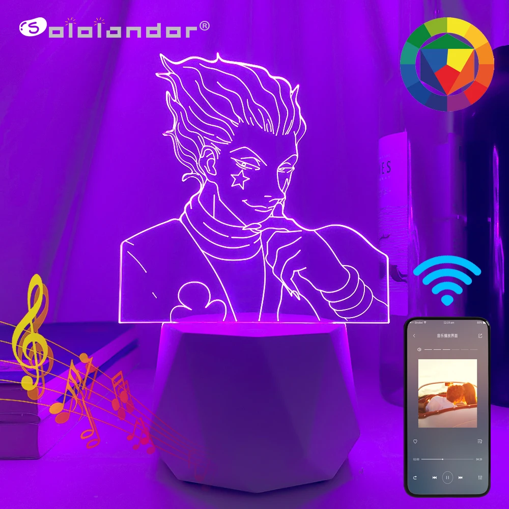 Bluetooth-колонка светодиодная лампа 3d ночной Светильник подарок светодиоды