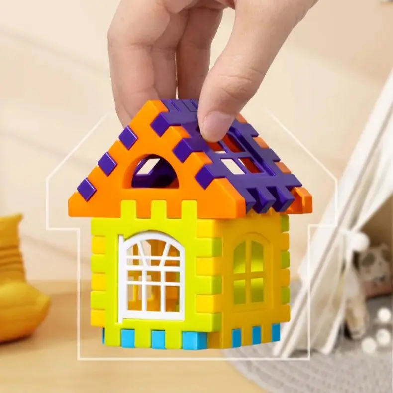 대형 입자형 주택 건축 블록 |   아이들의 조기 계몽을 위한 교육용 DIY 장난감
