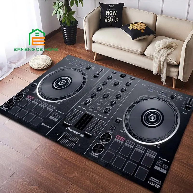 Vinyl Disc Player Pattern Rug for Bedroom Living Room Carpet for Kitchen Floor Mats Home Decor Non-Slip Floor Pad Rug 15 Sizes 5