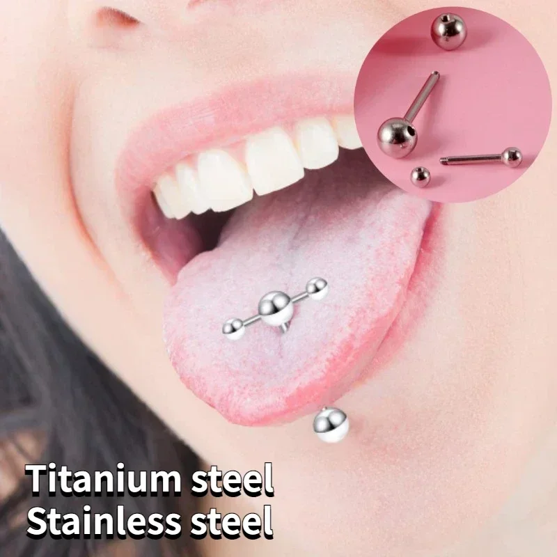 Titanium Steel Stainless Steel Tongue Nail Ear Studs Piercing Jewelry