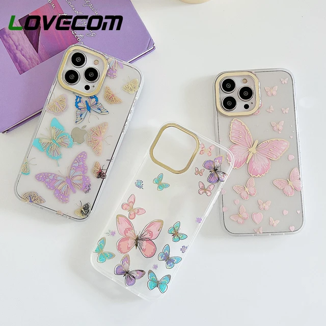 For iPhone 15 Pro Max Case Laser Candy Edge Transparent Cover For iPhone 12  13 14 Pro Max High Camera Protect Soft Bumper Coque