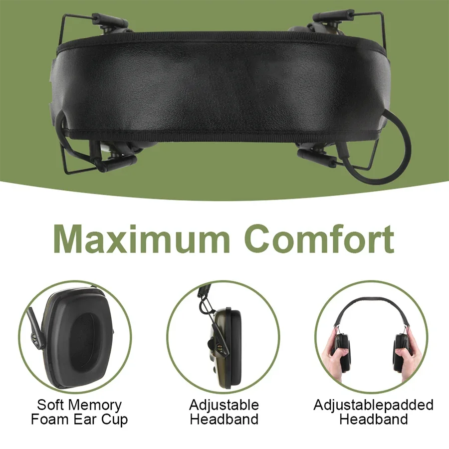 Professional Electronic Shooting Earmuff Outdoor Sports Antinoise Headset Impact Sound Amplification Hunting Ear Protector