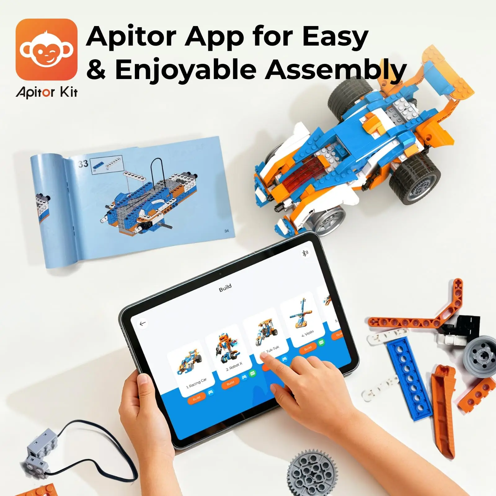 Kit di Costruzione Robot Apitor X 12-in-1, Set Educativo STEM di Robotica e Codifica, Regalo di Compleanno per Bambini 8-12 Anni, Giocattoli con Controllo Remoto tramite App - immagine 5