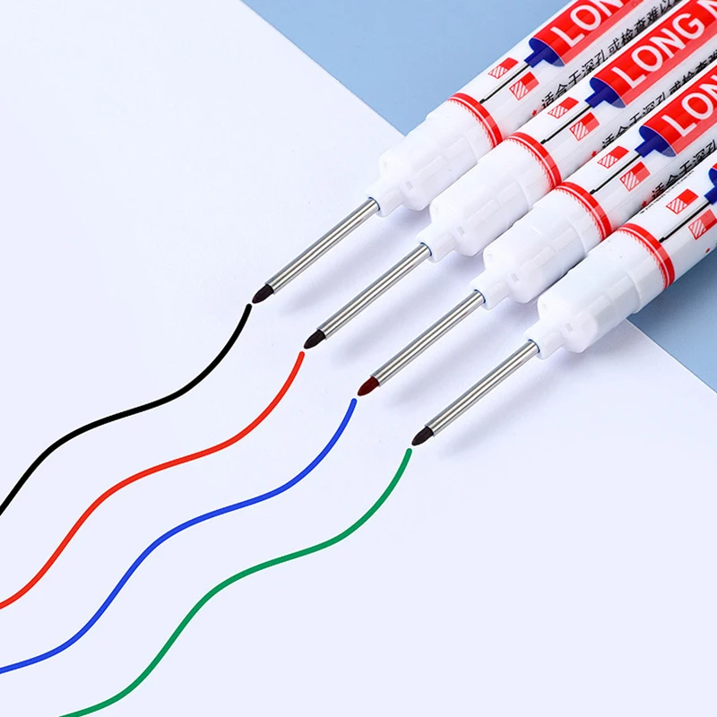 Long nib marker Engraving marker Pen Long nib Marker Woodworking Special Position Marker Deep Hole Position Smooth ink multifunction pen