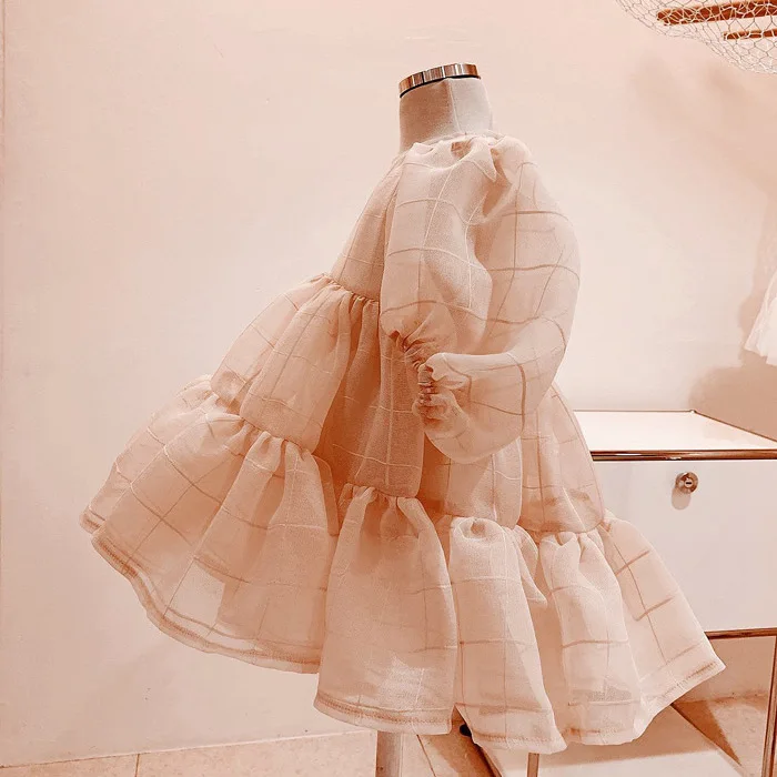 Children's Spring and Autumn Baby Puff Gauze Dress Girl's Dress Baby Princess Little Girls Dresses