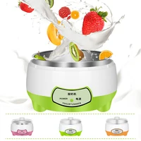 Yogurt Maker Mini Automatic Yogurt Machine Household DIY Yogurt Tools Kitchen Appliances Stainless Steel Tank Pink 220V 1