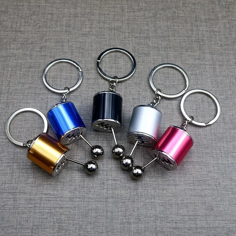 Mini Turbo Turbocharger 6 Speed Gearbox Gear head Keychain for Car Key Chains Creative Accessories Gifts