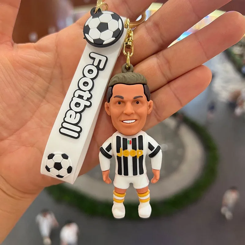Toy gift filler pop keychain toys football star Ronaldo character key chain jewelry bag pendant key chain collection doll accessories souvenir gift