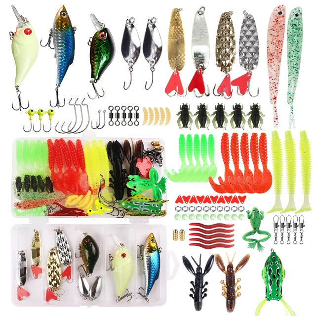 94pcs Fishing Lures Kit for Bass Trout Salmon Fishing Accessories