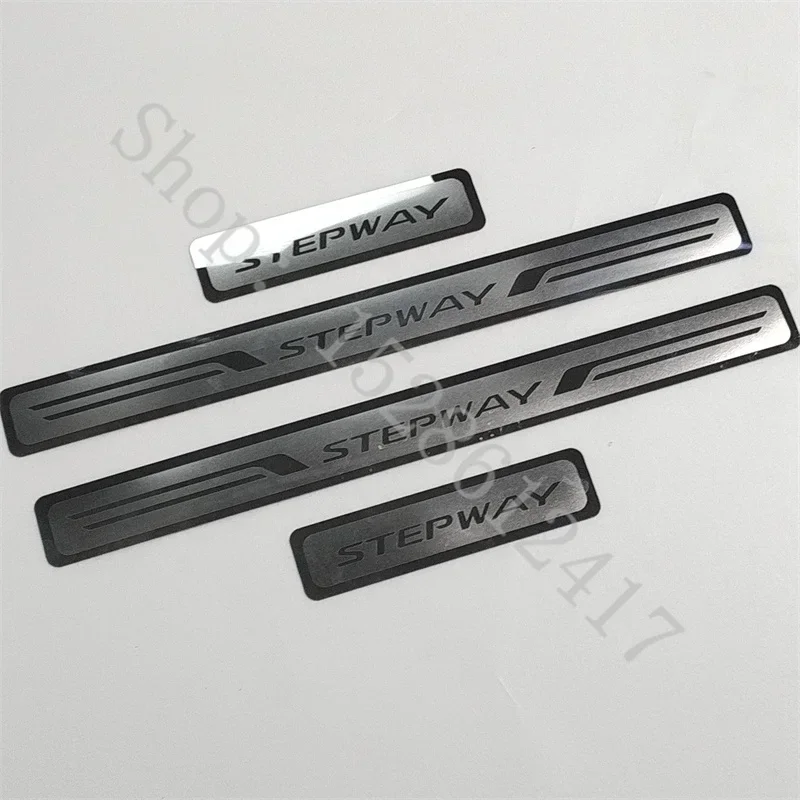 For Dacia Sandero 2 2013-Stepway Stainless Door Sill Car Door Cover Outside door sill protector Plate
